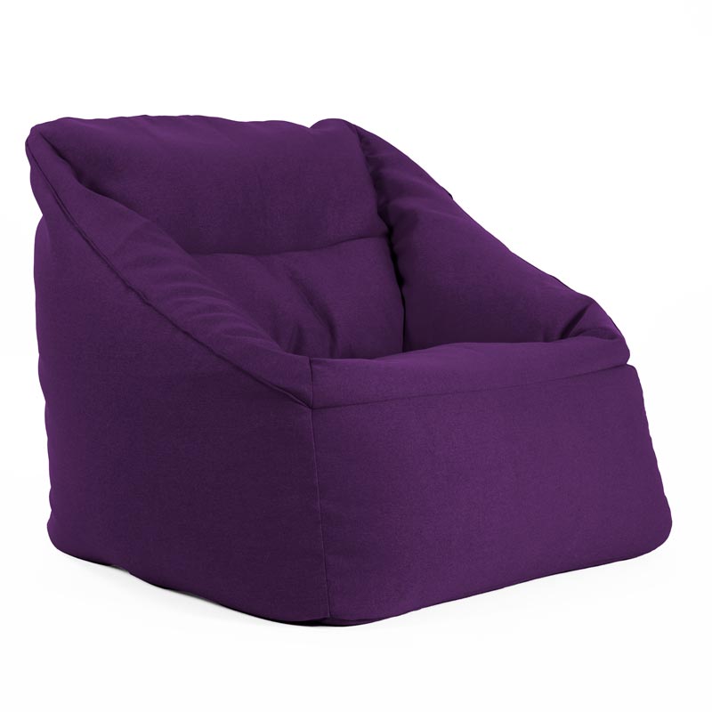 Pufs DUVI COZY - Lillā, no labā sānskata