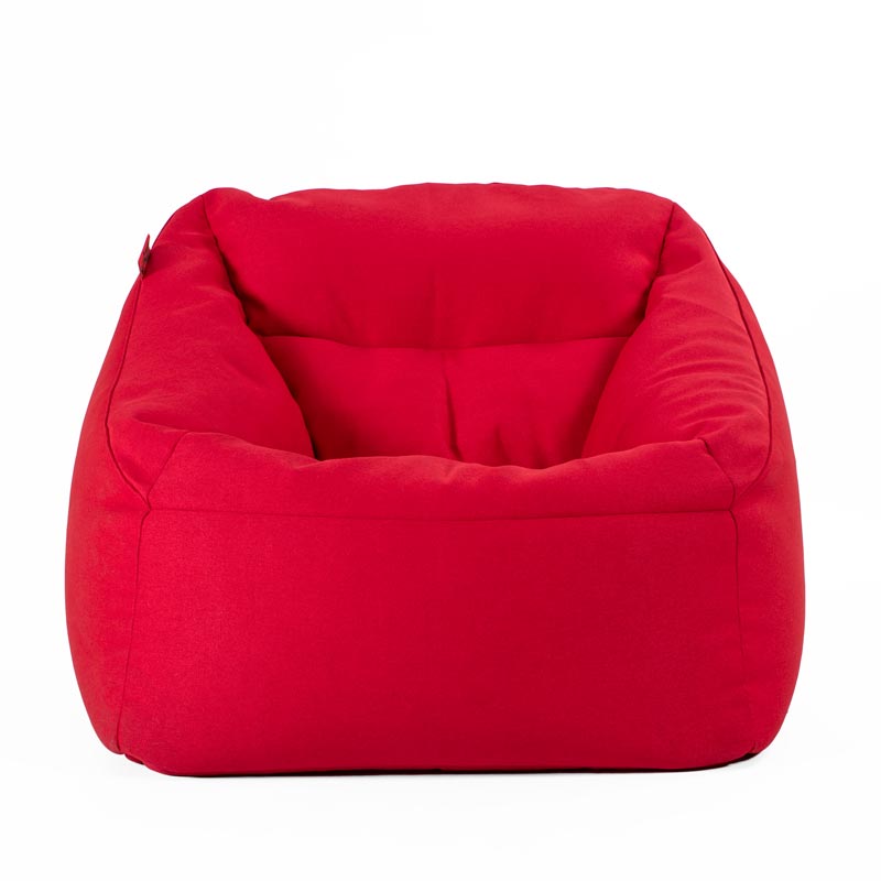 Pufs DUVI COZY - Sarkans, no priekšpuses